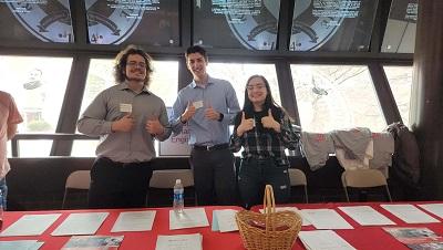 2023 ISE Engineering Ambassadors Dominick Celeste, Cullen Sheridan, and Anna Zuniga