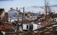 Natural destruction of a town