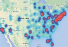 Heatmap of the United States