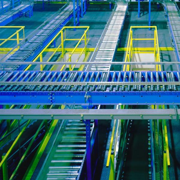 Closeup of interial of a warehouse