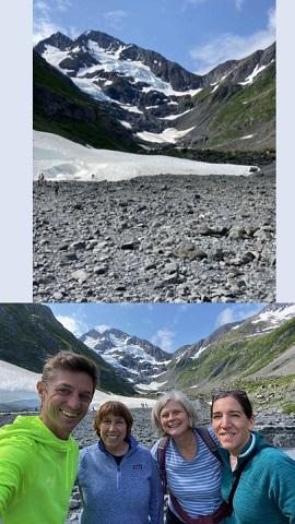 Image of Rensselaer ISE staff taken in front of Alaskan glacier