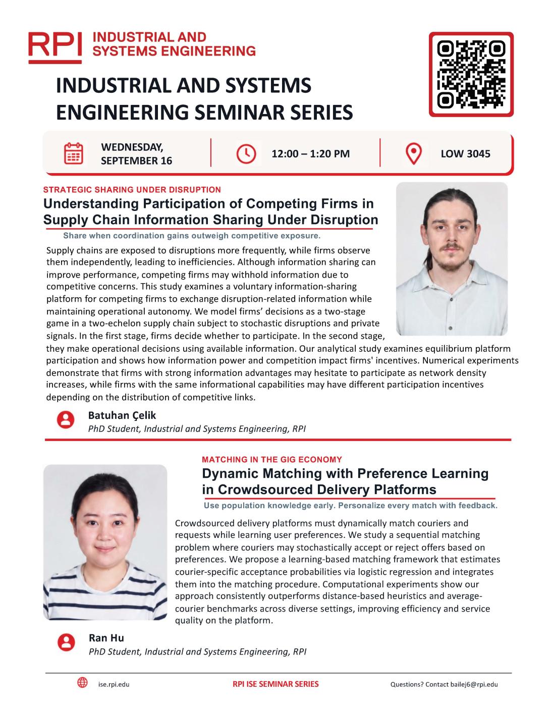 DSES students present talk