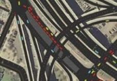 Aerial view of highway system