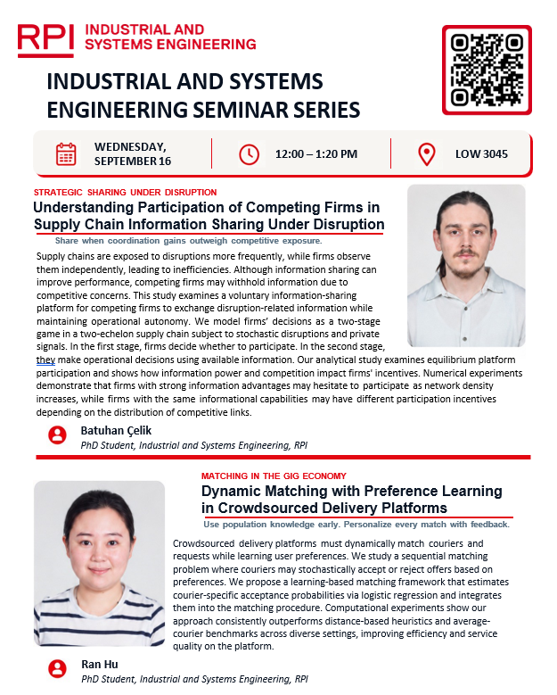 2 ISE PhD students present their research